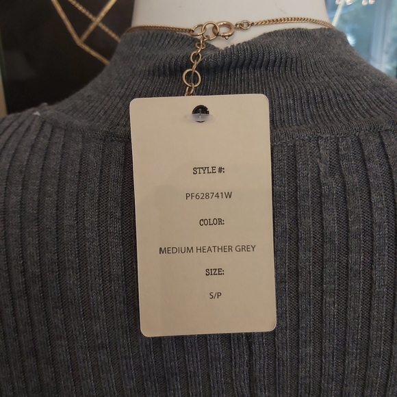 Cozy Grey Sweater Dress - Picture 2 of 5